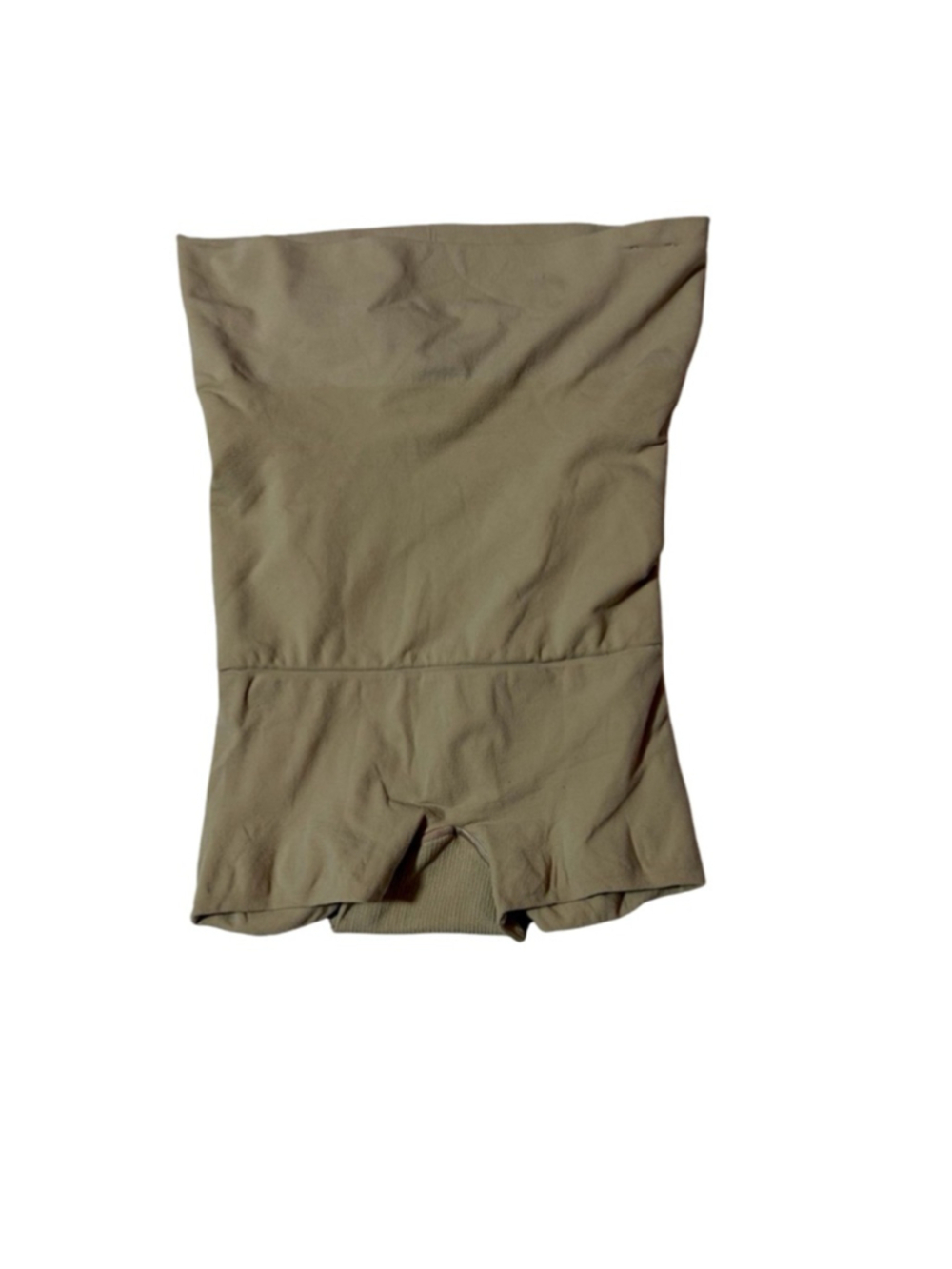 Spanx Shapewear Bodysuit Beige Sculpting Shorts Mid Thigh Smoothing